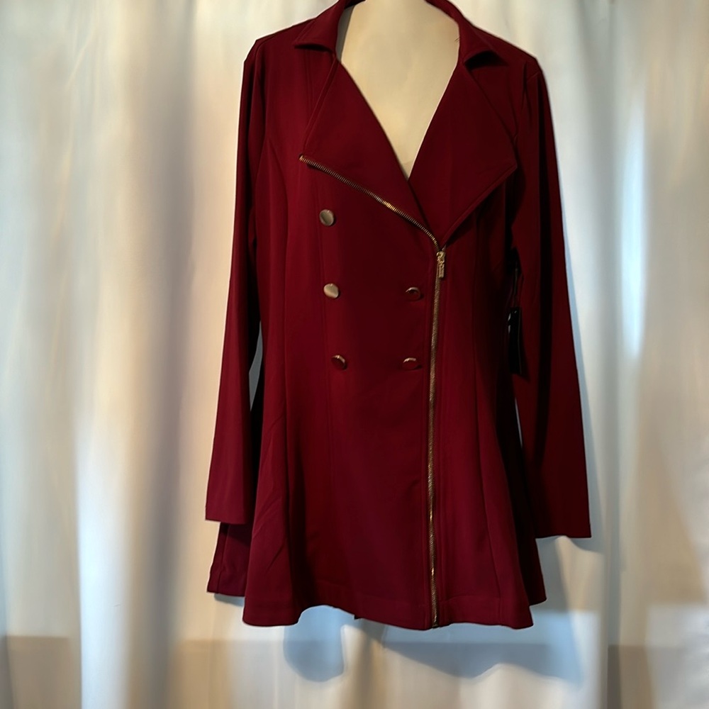 Active USA Women’s Long Sleeve Double Breasted Zip-up Tunic size 1X